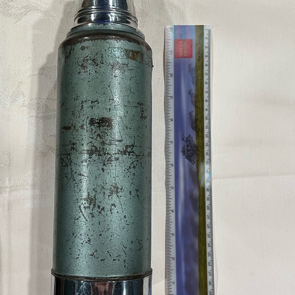 Vintage Stanley Thermos with Silver Accents - Picture 3 of 7